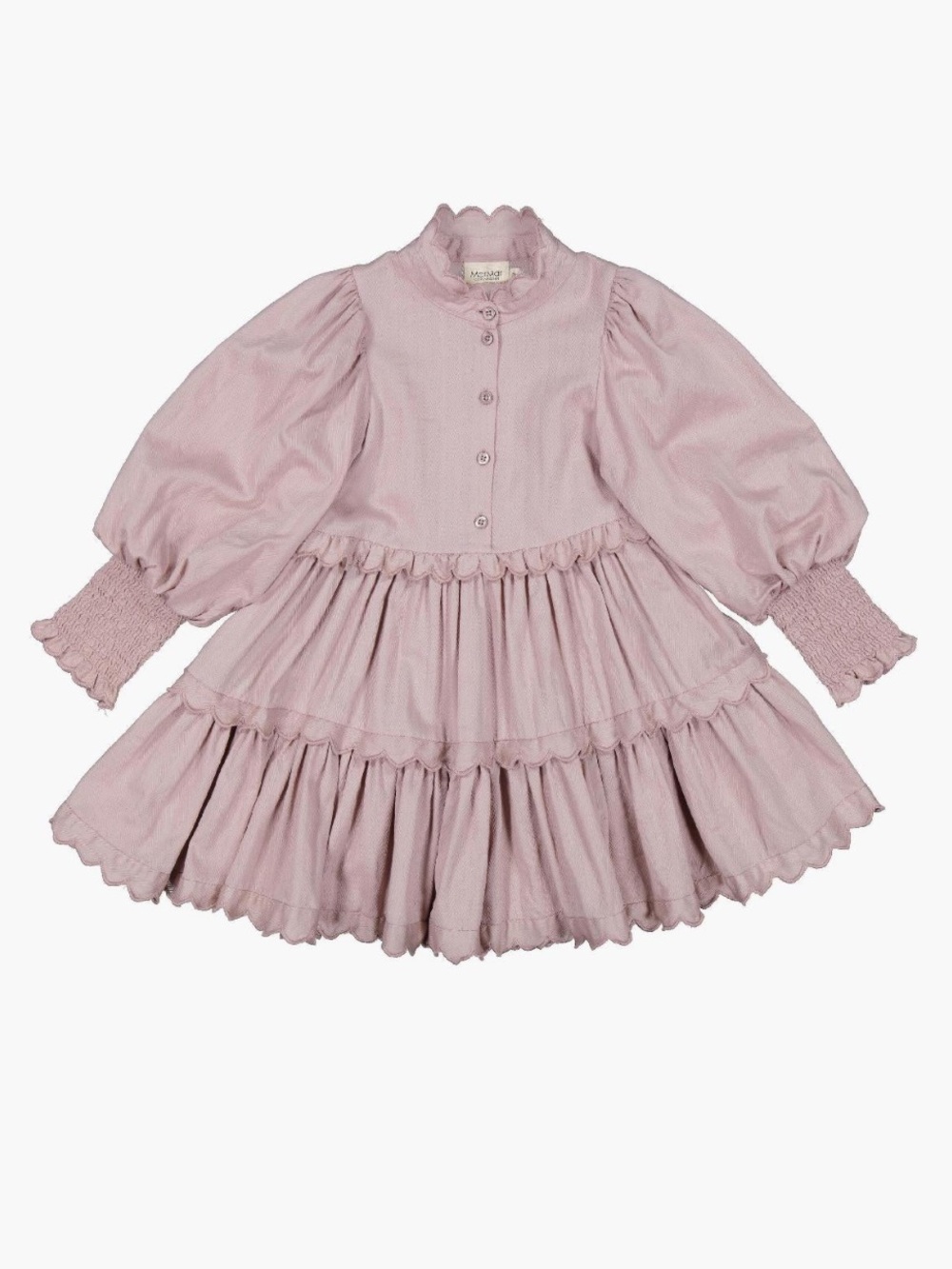 Puff Sleeve Tiered Dress in Pink Sz 5Y